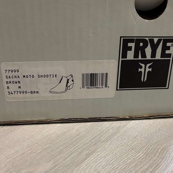 Womens 8 Frye Sacha Moto Shootie Suede Ankle Booties Boots - Picture 2 of 9